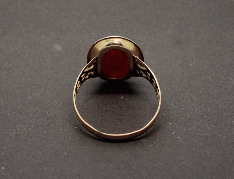 Bague 1900 Agate et Or