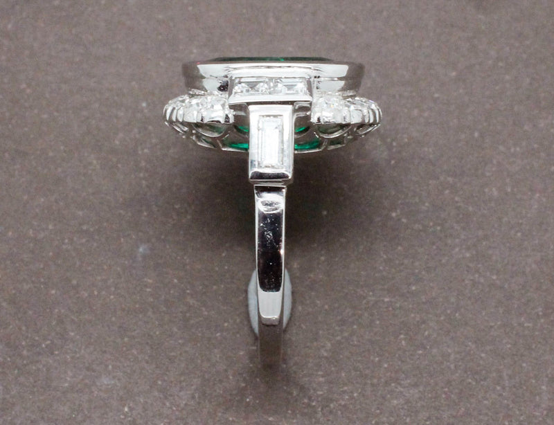 Bague Art Déco Emeraude 4,14cts