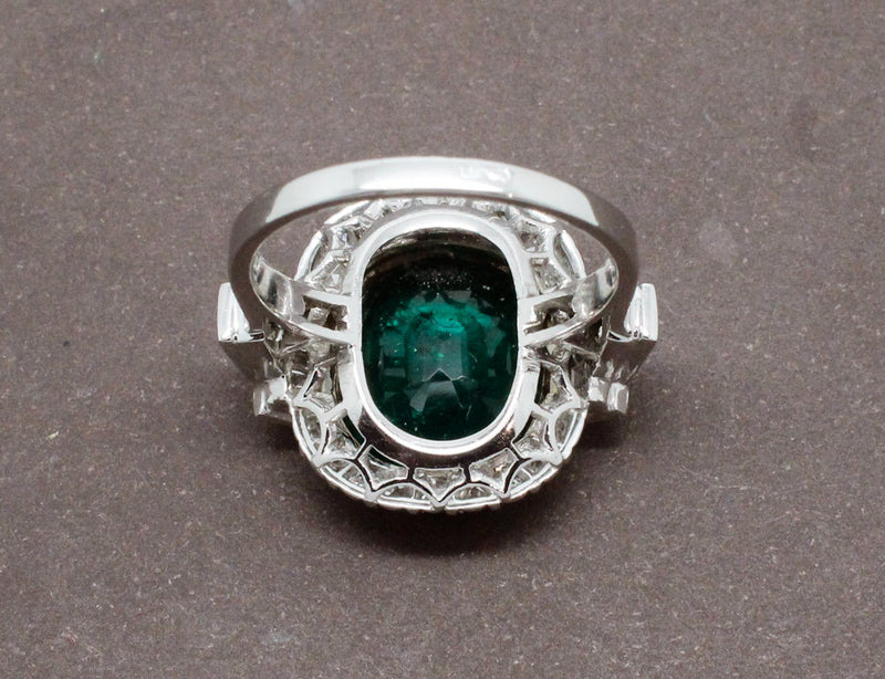 Bague Art Déco Emeraude 4,14cts