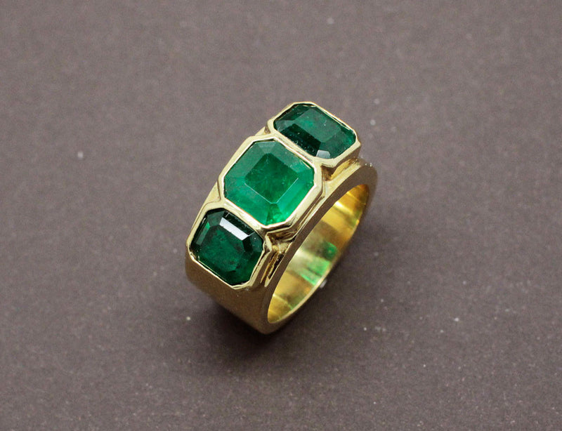 Bague Émeraude et Or Jaune