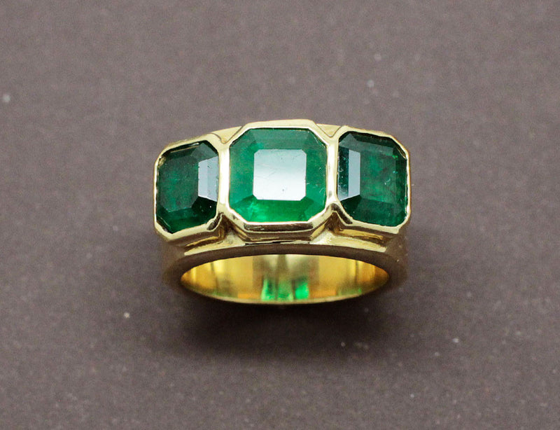 Bague Émeraude et Or Jaune