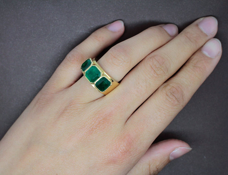 Bague Émeraude et Or Jaune