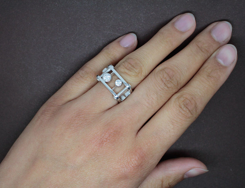 Bague Création Benoit Joaillier "Étau"