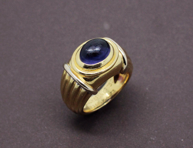 Bague "Jaïpur" signée Boucheron deux Ors et Iolite