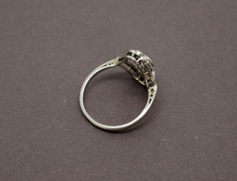 Bague Art Déco Or Blanc et Diamants