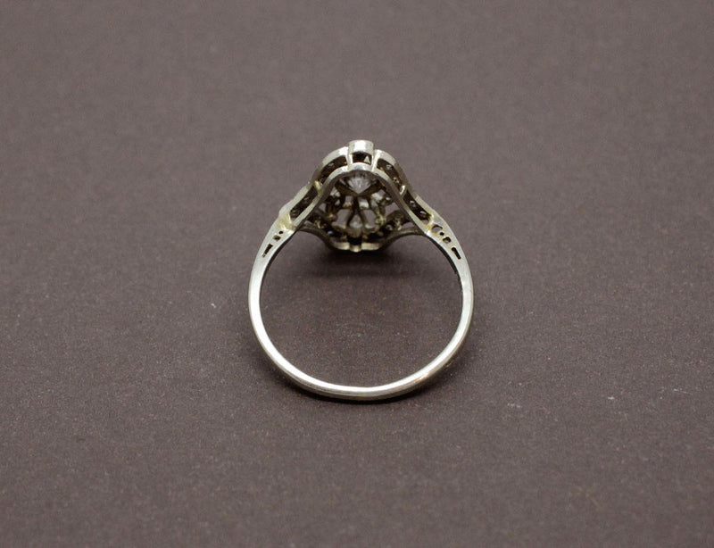 Bague Art Déco Or Blanc et Diamants