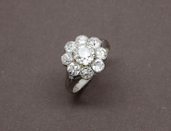 Bague Marguerite Diamants et Or Blanc