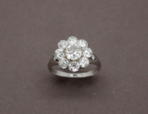 Bague Marguerite Diamants et Or Blanc