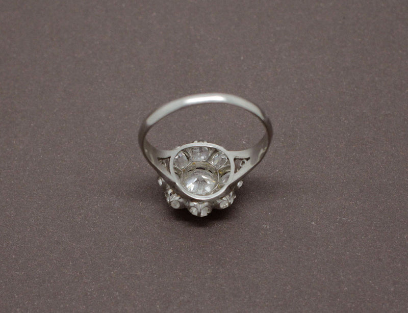 Bague Marguerite Diamants et Or Blanc