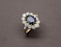 Bague Pompadour Saphir et Diamants