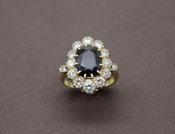 Bague Pompadour Saphir et Diamants