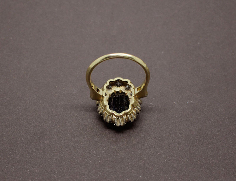 Bague Pompadour Saphir et Diamants