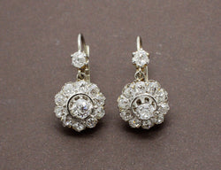 Dormeuses anciennes en diamants