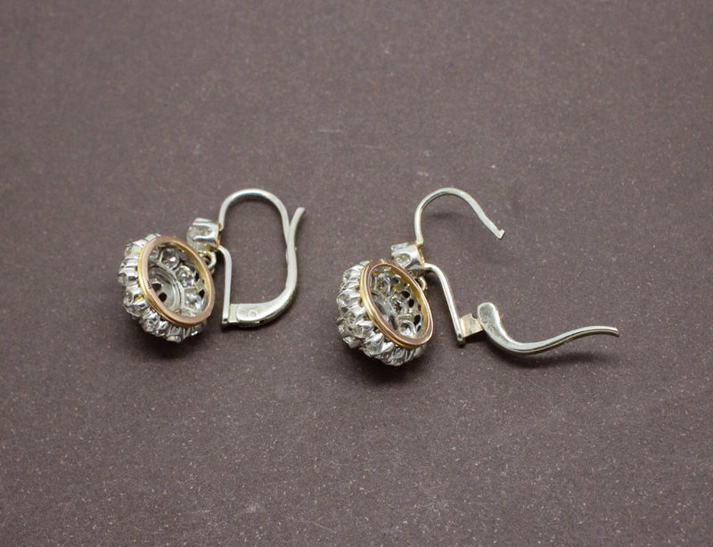 Dormeuses anciennes en diamants