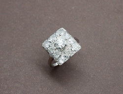 Bague Plateau Art Déco Diamants