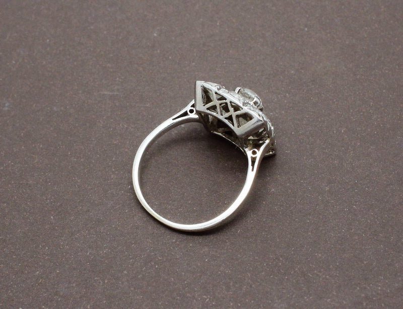 Bague Plateau Art Déco Diamants