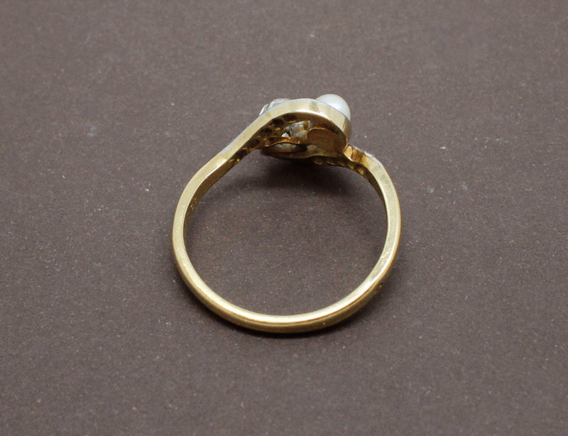 Toi et Moi Ancien Diamants et Perle