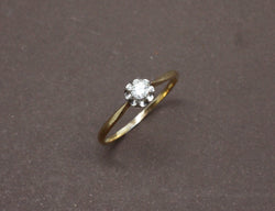 Solitaire Ancien Diamant 0,15 carat