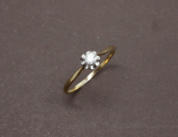 Solitaire Ancien Diamant 0,15 carat