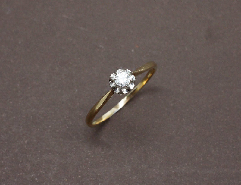 Solitaire Ancien Diamant 0,15 carat