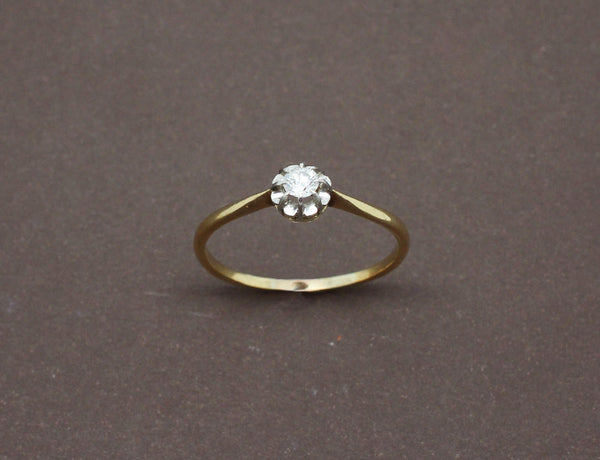 Solitaire Ancien Diamant 0,15 carat