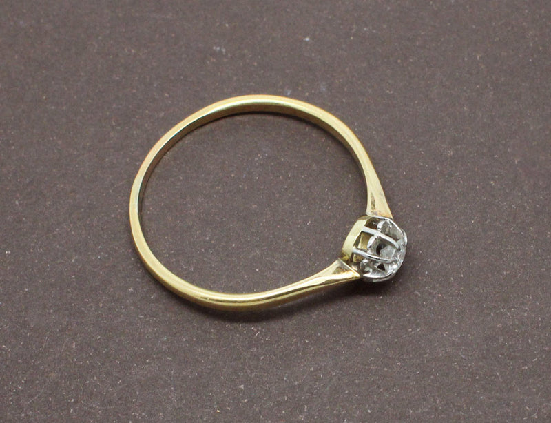 Solitaire Ancien Diamant 0,15 carat