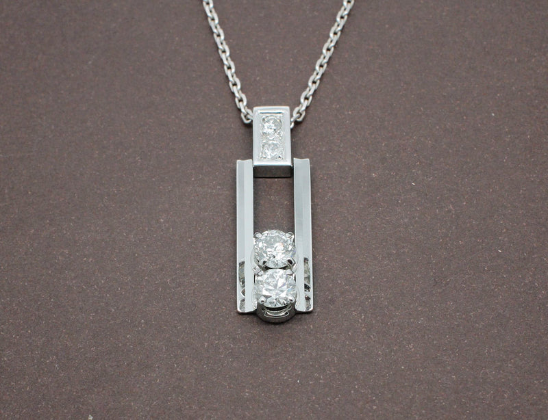 Pendentif Diamants Rectangulaire