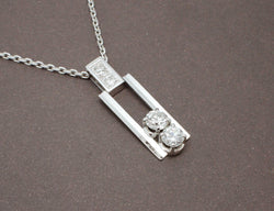 Pendentif Diamants Rectangulaire