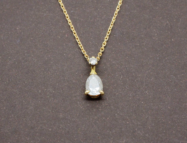 Pendentif Diamant Poire Or Jaune