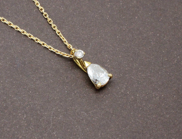 Pendentif Diamant Poire Or Jaune