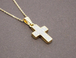 Pendentif Croix en Or et Diamants