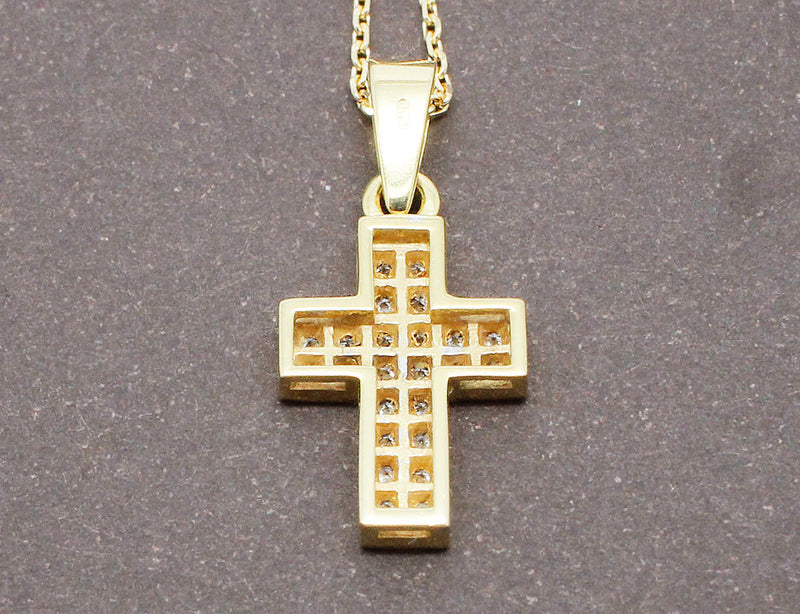 Pendentif Croix en Or et Diamants