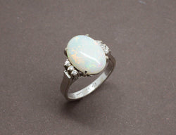 Bague Opale et Diamants