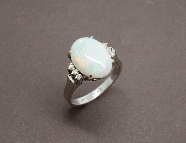 Bague Opale et Diamants