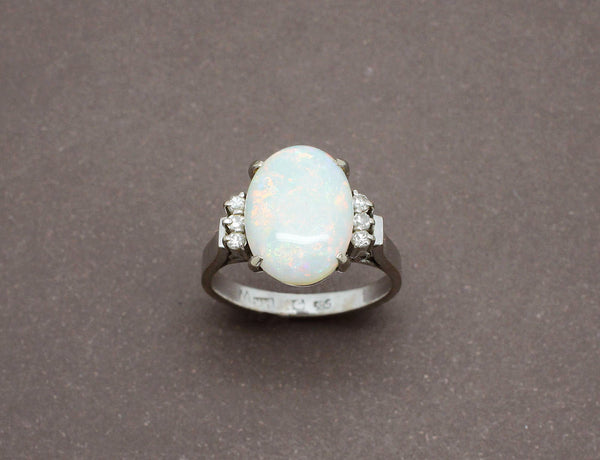 Bague Opale et Diamants