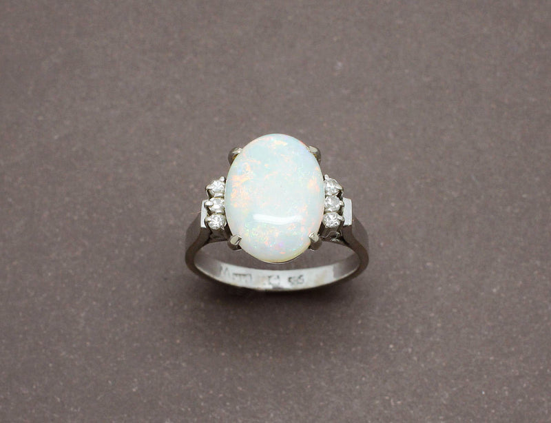 Bague Opale et Diamants