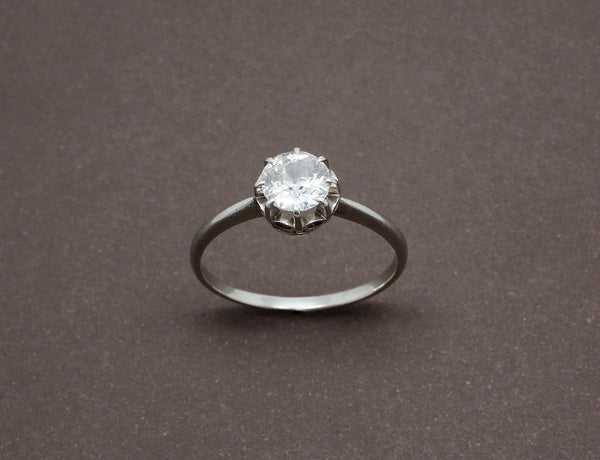 Solitaire 1920 Diamant Platine