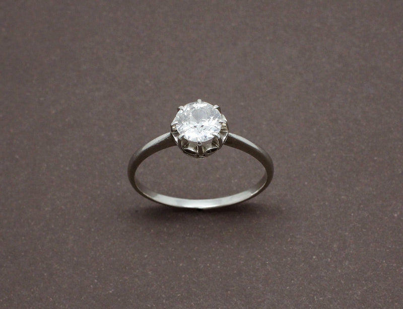 Solitaire 1920 Diamant Platine