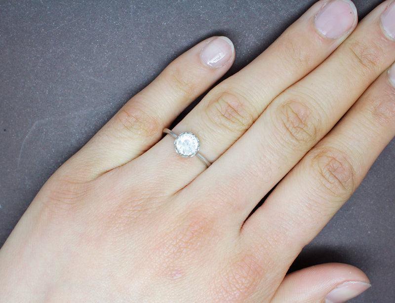 Solitaire 1920 Diamant Platine