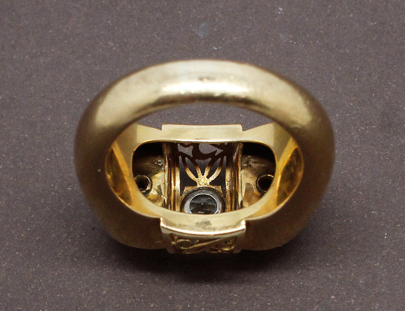 Bague 1950 Or Jaune et Diamants