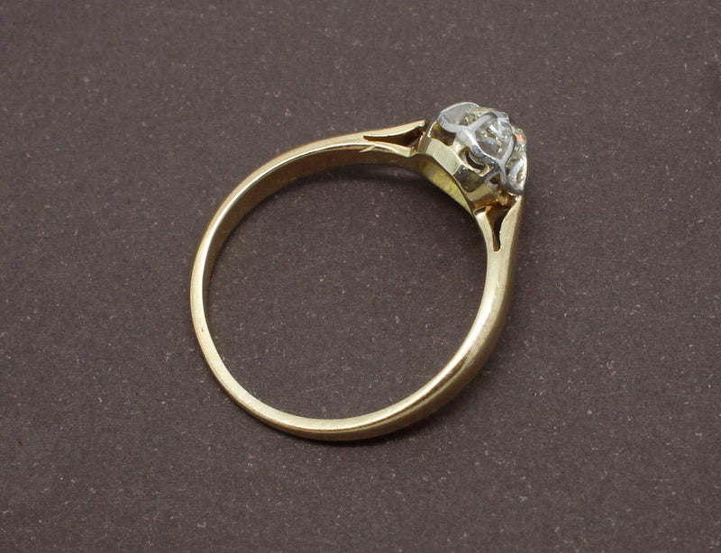 Solitaire Ancien Diamant Coussin