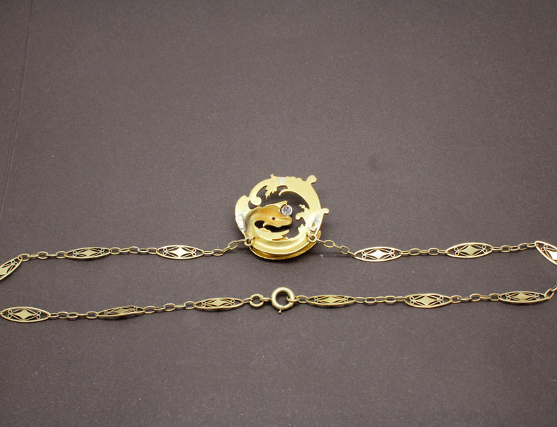 Pendentif Chimère XIXe Or Jaune