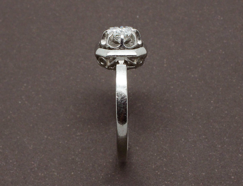 Bague Solitaire Diamant Art Déco