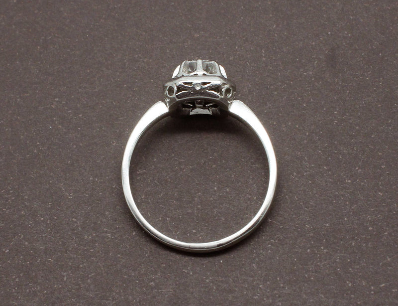 Bague Solitaire Diamant Art Déco
