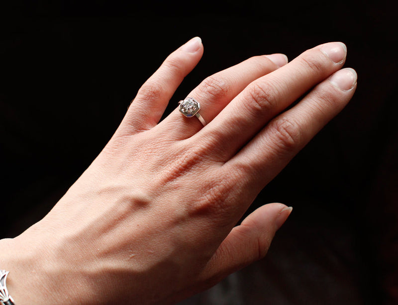 Bague Solitaire Diamant Art Déco