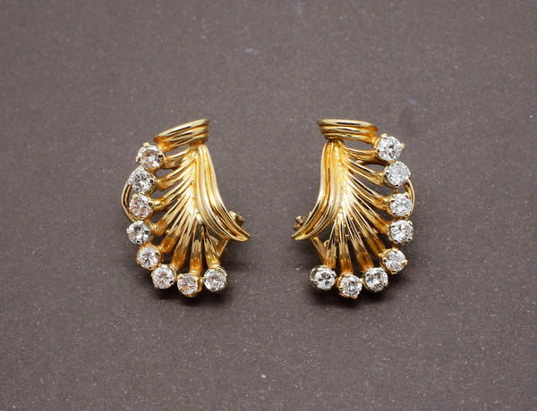 Boucles d'oreilles Or et Diamants