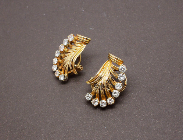 Boucles d'oreilles Or et Diamants