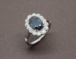 Bague Pompadour Saphir et Diamants