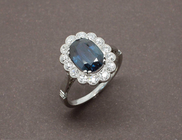 Bague Pompadour Saphir et Diamants