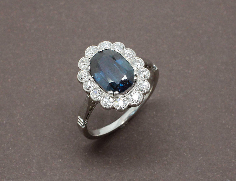 Bague Pompadour Saphir et Diamants